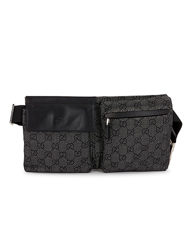 Gucci Denim Double Pocket Belt Bag
