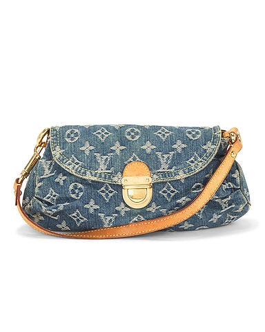 Louis Vuitton Monogram Denim Mini Pleaty Shoulder Bag