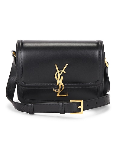 Saint Laurent Small Solferino Satchel Bag in Noir