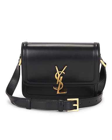 Saint Laurent Small Solferino Satchel Bag in Noir