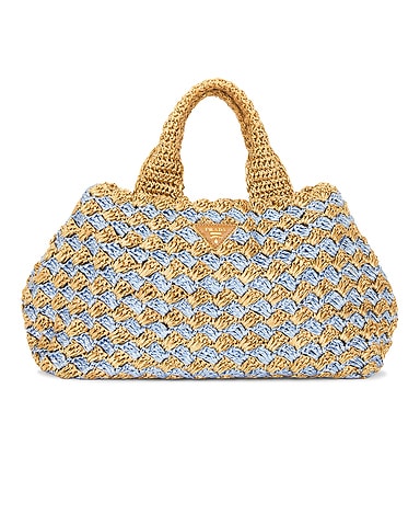 Prada Raffia Tote Bag