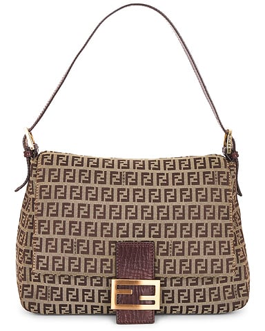 Fendi Zucchino Mama Baguette Shoulder Bag