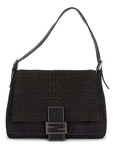 Fendi Zucchino Baguette Shoulder Bag