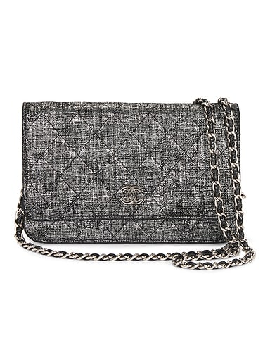 Chanel Calfskin Metallic Wallet On Chain