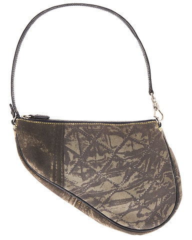 Dior Vintage Denim Saddle Bag