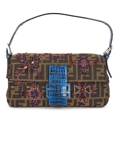 Fendi Vintage Zucca Baguette Shoulder Bag