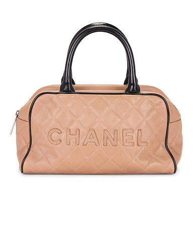 Chanel Caviar Logo Bowling Bag