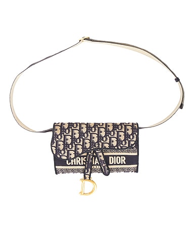 Dior Oblique Slim Saddle Pouch