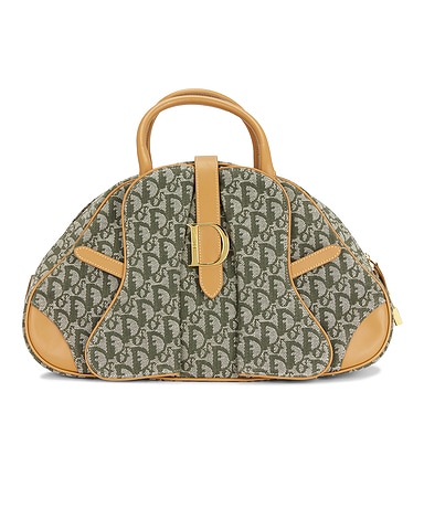 Dior Vintage Diorissimo Double Saddle Bowler Bag