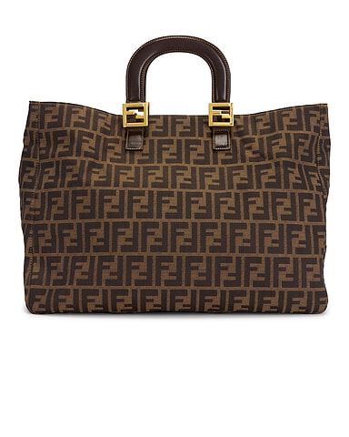 Fendi Zucca Boston Bag