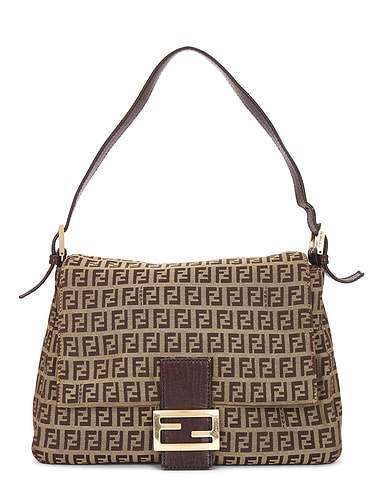 Fendi Zucchino Mama Baguette Shoulder Bag