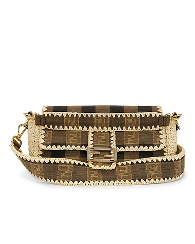 Fendi Pequin Baguette Shoulder Bag