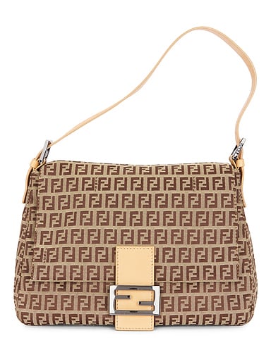 Fendi Zucchino Mama Baguette Shoulder Bag
