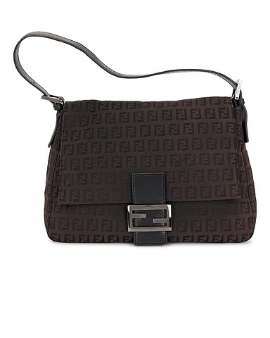 Fendi Zucchino Mama Baguette Shoulder Bag