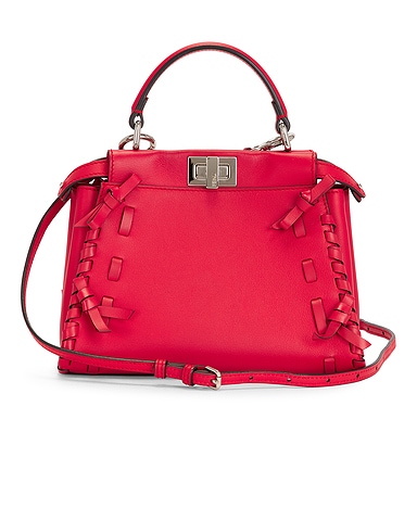 Fendi Whipstitch Mini Peekaboo Iconic Handbag