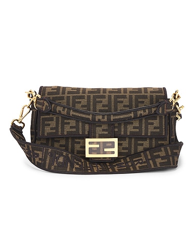 Fendi Zucca FF 1974 Baguette Shoulder Bag