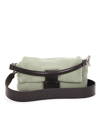 Fendi Cashmere Baguette Shoulder Bag