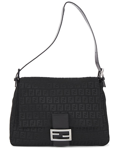 Fendi Zucchino Mama Baguette Shoulder Bag