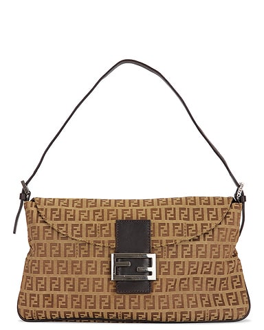 Fendi Zucchino Baguette Shoulder Bag