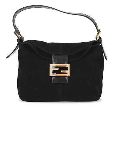 Fendi Suede Mama Baguette Shoulder Bag