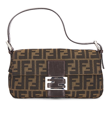 Fendi Zucca Baguette Shoulder Bag