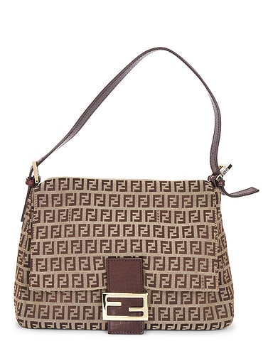 Fendi Zucchino Mama Baguette Shoulder Bag