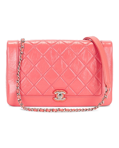 Chanel Crumpled Calfskin Vintage Full Flap Bag
