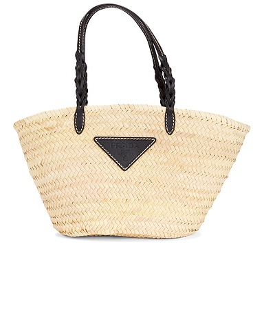 Prada Raffia Tote Bag
