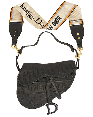 Dior Oblique Embossed Saddle Bag