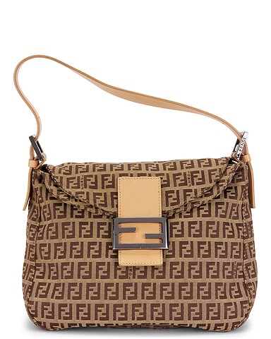 Fendi Zucchino Mama Baguette Shoulder Bag