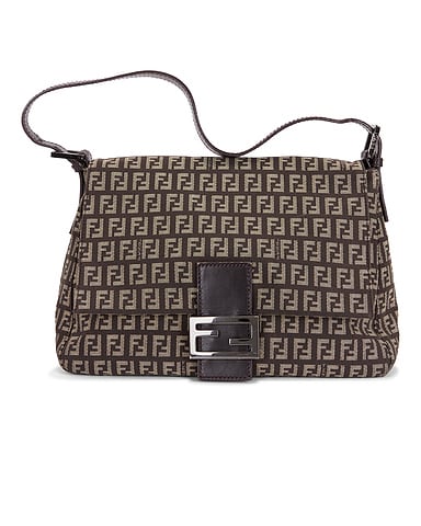 Fendi Zucchino Mama Baguette Shoulder Bag