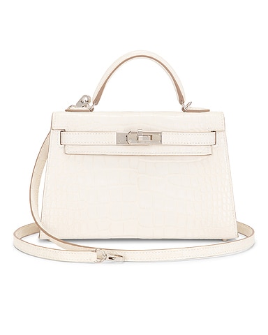 Hermes Matte Alligator Kelly 20 Sellier Handbag