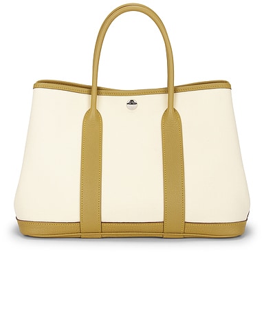 Hermes Toile & Leather Garden Party 30 Tote Bag