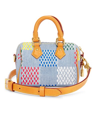 Louis Vuitton LV Vers Damier Denim Speedy Bandouliere 18 Handbag