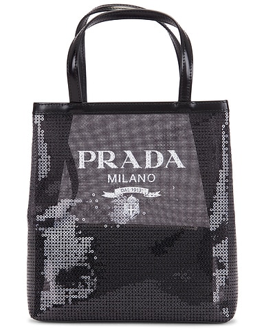 Prada Rete Paillettes Tote Bag