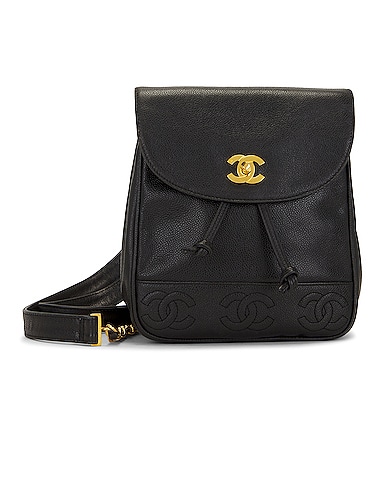Chanel Caviar Vintage Triple CC Backpack