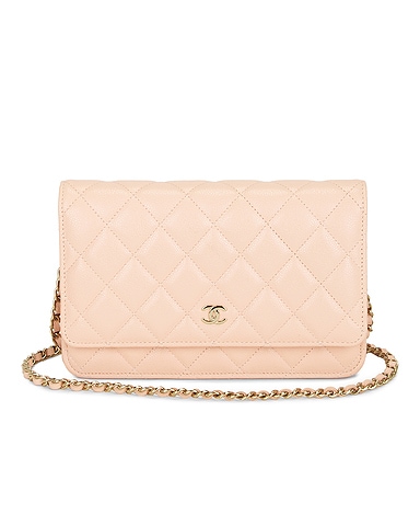 Chanel Calfskin Classic Wallet On Chain