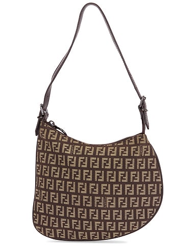 Fendi Zucchino Oyster Shoulder Bag