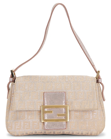 Fendi Zucchino Baguette Shoulder Bag