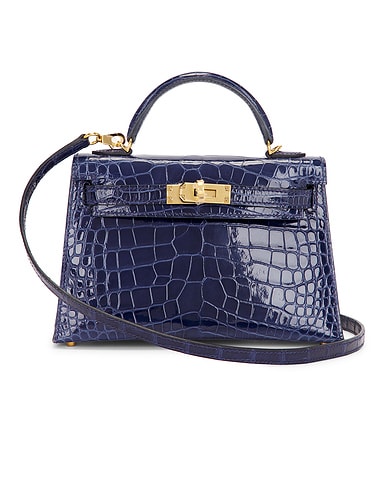 Hermes Alligator Kelly 20 Sellier Handbag
