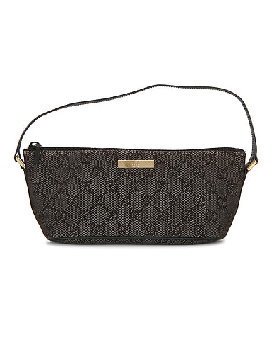 Gucci GG Boat Pochette Shoulder Bag in Black