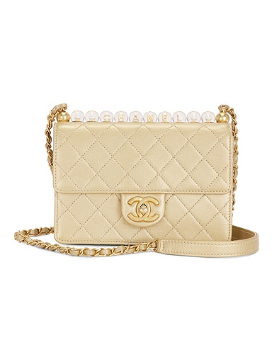 Chanel Goatskin Small Chic Pearls Flap Bag