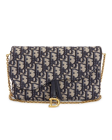 Dior Oblique Saddle Wallet On Chain