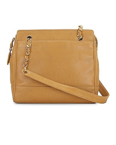 Chanel Caviar Vintage Triple CC Tote Bag