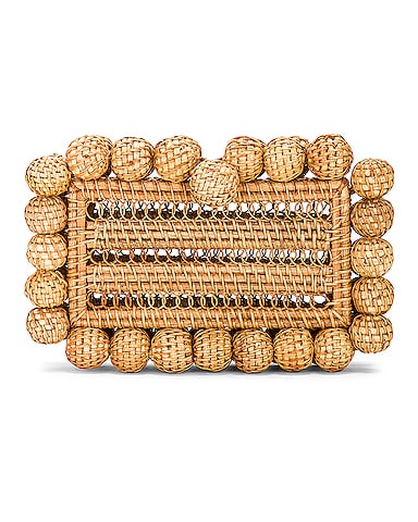 Eos Rattan Clutch