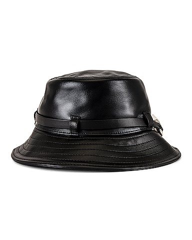 Lock Leather Bucket Hat