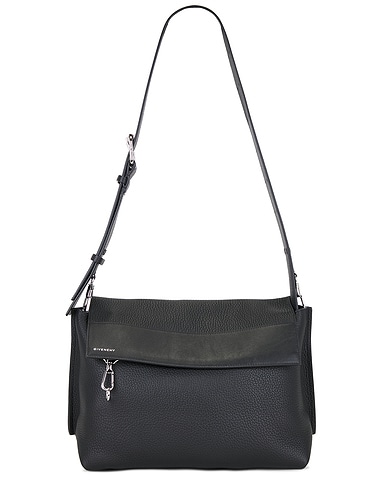 Grained Soft Leather Casual Crossbody Bag