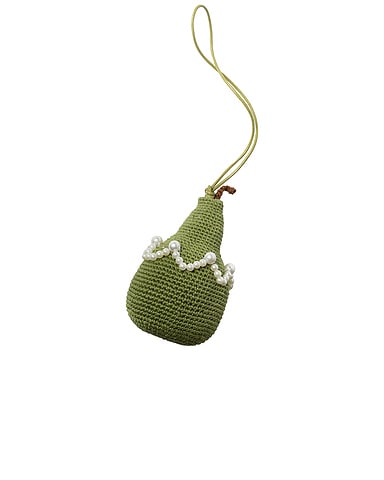 Pear Crochet Bag Charm