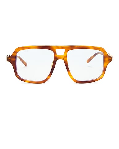 Through Horsebit Pilot Optical Eyeglasses