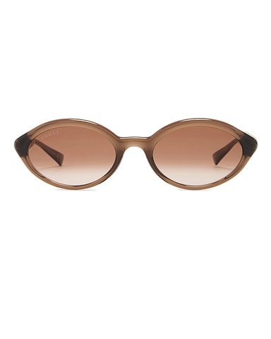 Pop Bamboo Oval Sunglasses